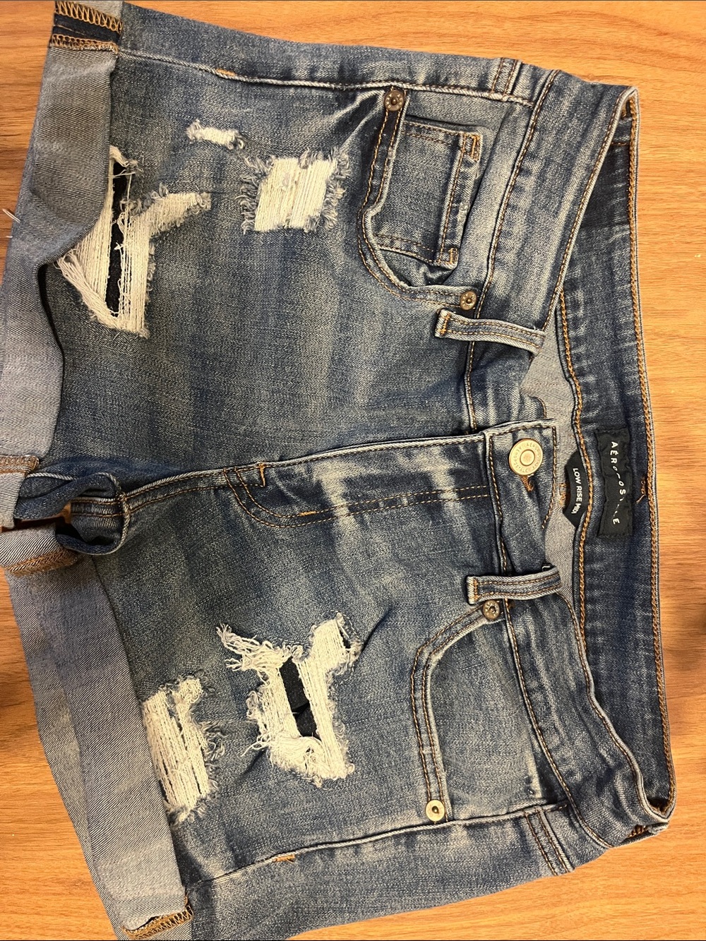 Aeropostale Distressed Blue Denim Women’s Shorts
